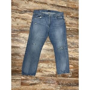 Mens Polo Ralph Lauren Classic Fit Distressed Blue Jeans Size 40x32